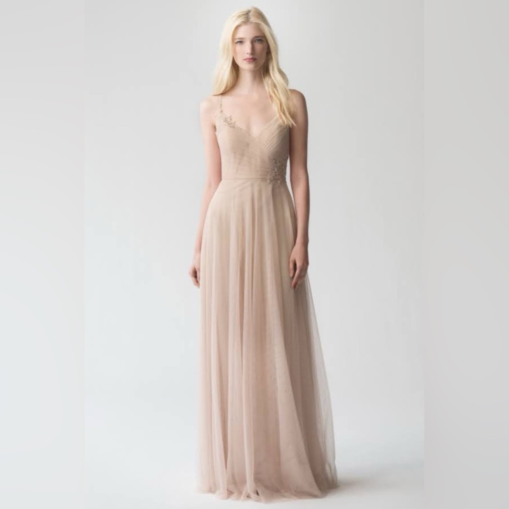 BNWT Jenny Yoo Brielle dress size 4 in champagne beige
